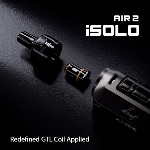Eleaf iSOLO AIR 2 with redefined black GTL Coil.jpg